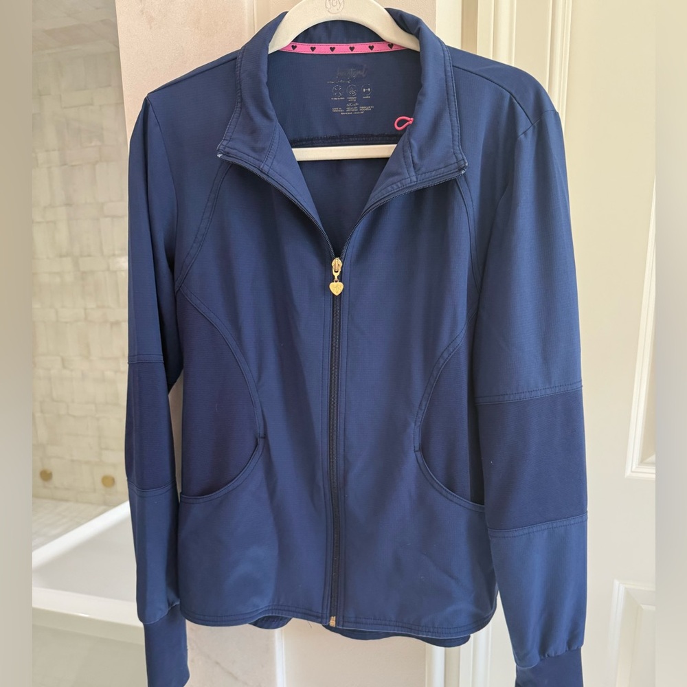 Heart soul Navy scrub jacket